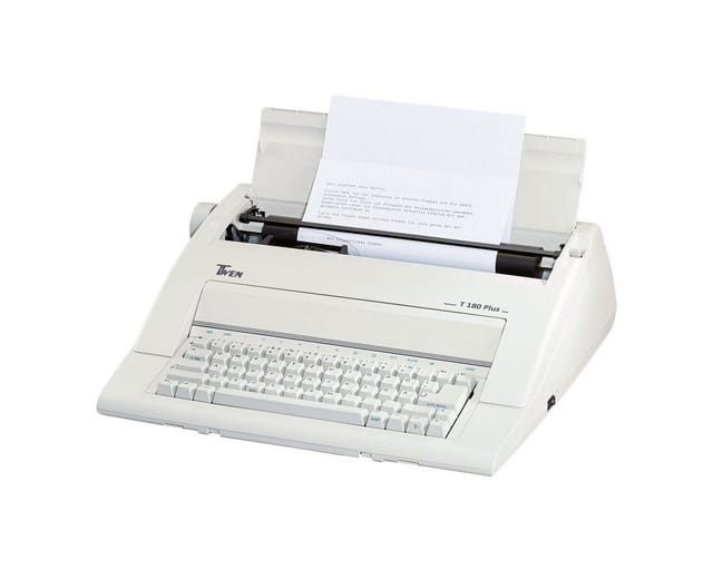 Schreibmaschine T 180 Plus 582 ohne Display portable weiß