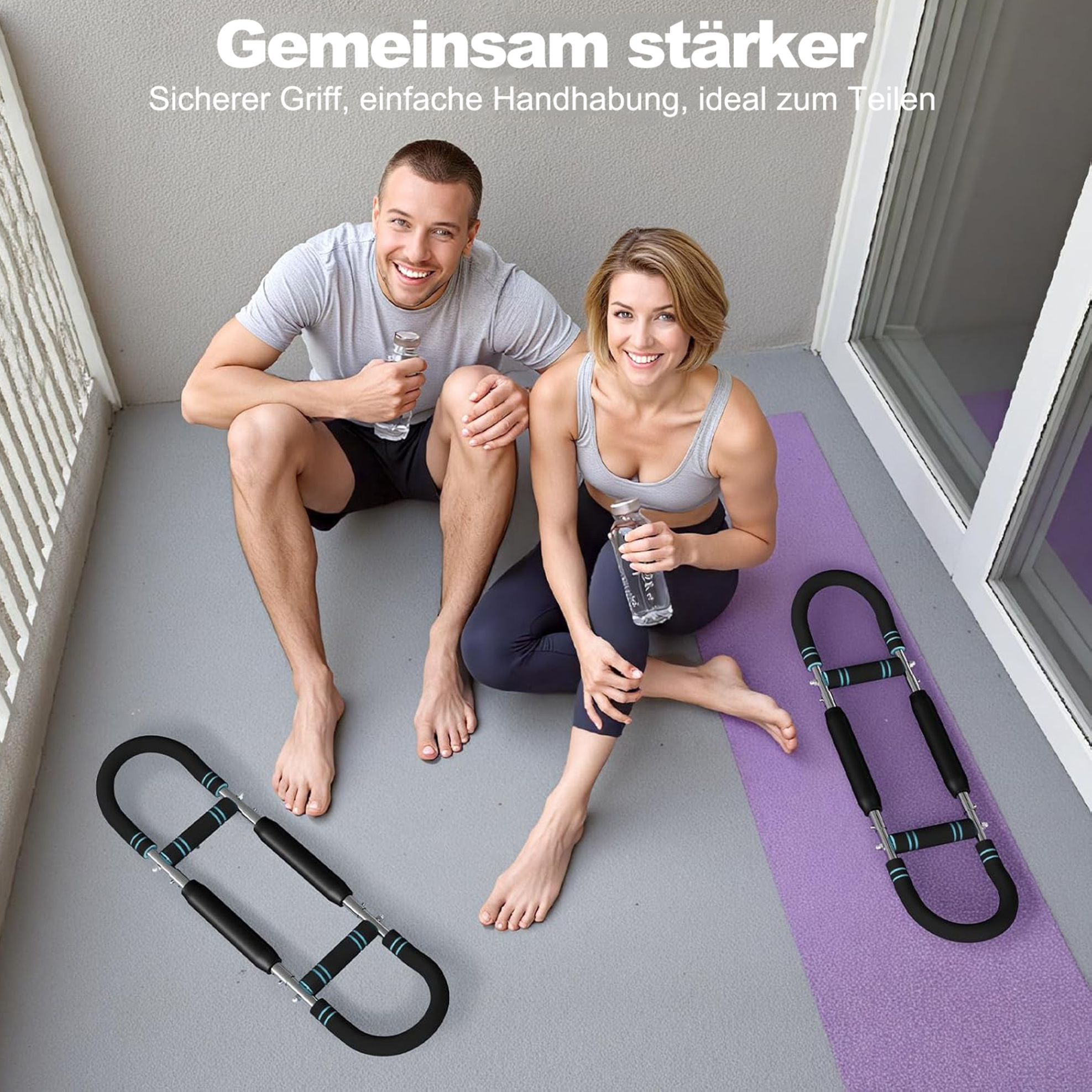 Verstellbares Brusttrainingsgerät 68x16x2 Cm Aus Edelstahl In Schwarz/blau – Meubliv