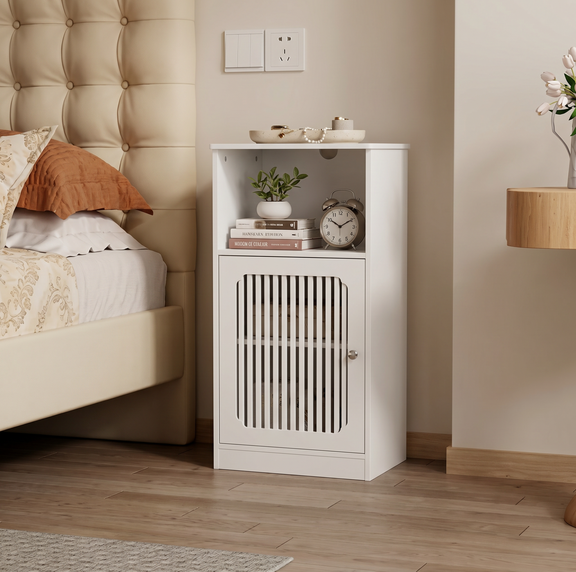 Badezimmerschrank 36x30x86 Cm Aus Mdf In Weiß, Platzsparender Stauraum – Meubliv