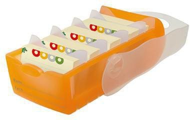 Karteikasten CROCO 998-613 DIN A8 PP orange transluzent