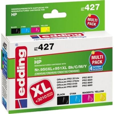 EDD-427 ersetzt HP 950XL/951XL Multipack 4 - BK/C/M/Y - 1x 75 ml + 3x 30 ml