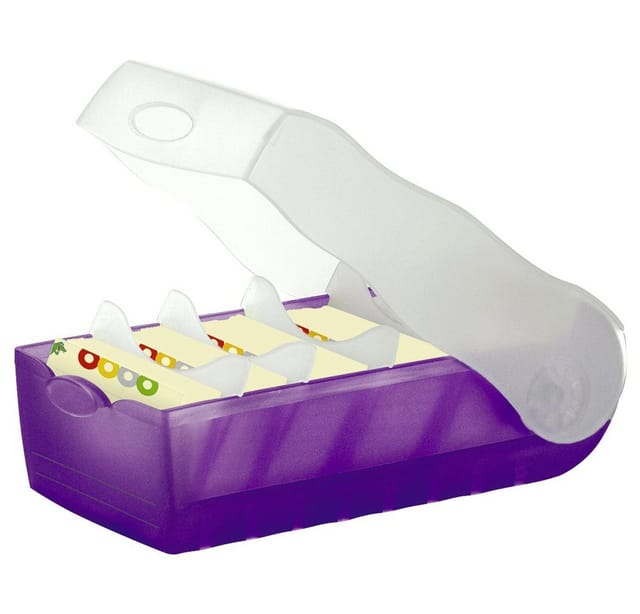Karteikasten CROCO 998-673 DIN A8 PP lila transluzent