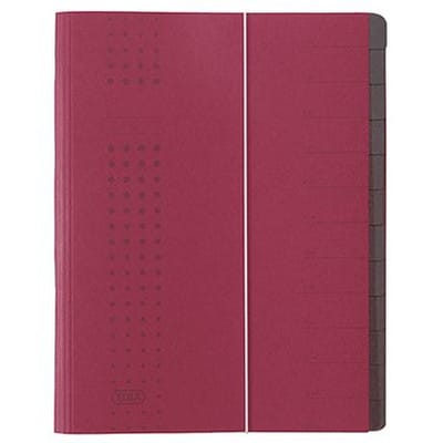 Ordnungsmappe chic 400001990 DIN A4 12Fächer Karton bordeaux
