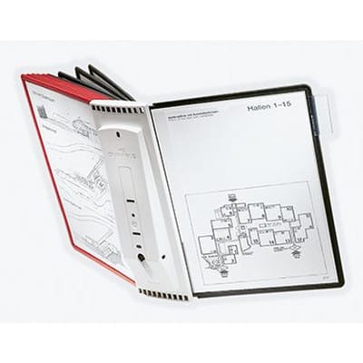 Sichttafelständer SHERPA Wall 10 563100 DIN A4 schwarz/rt