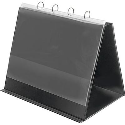 Tischflipchart 4132280 DIN A3 quer 4Ringe 10Hüllen schwarz