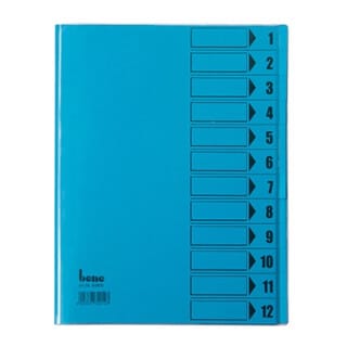 Ordnungsmappe 084800BL DIN A4 12 Fächer PVC blau