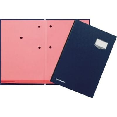 Unterschriftenmappe de Luxe 24202-02 20 Fächer Pappe blau