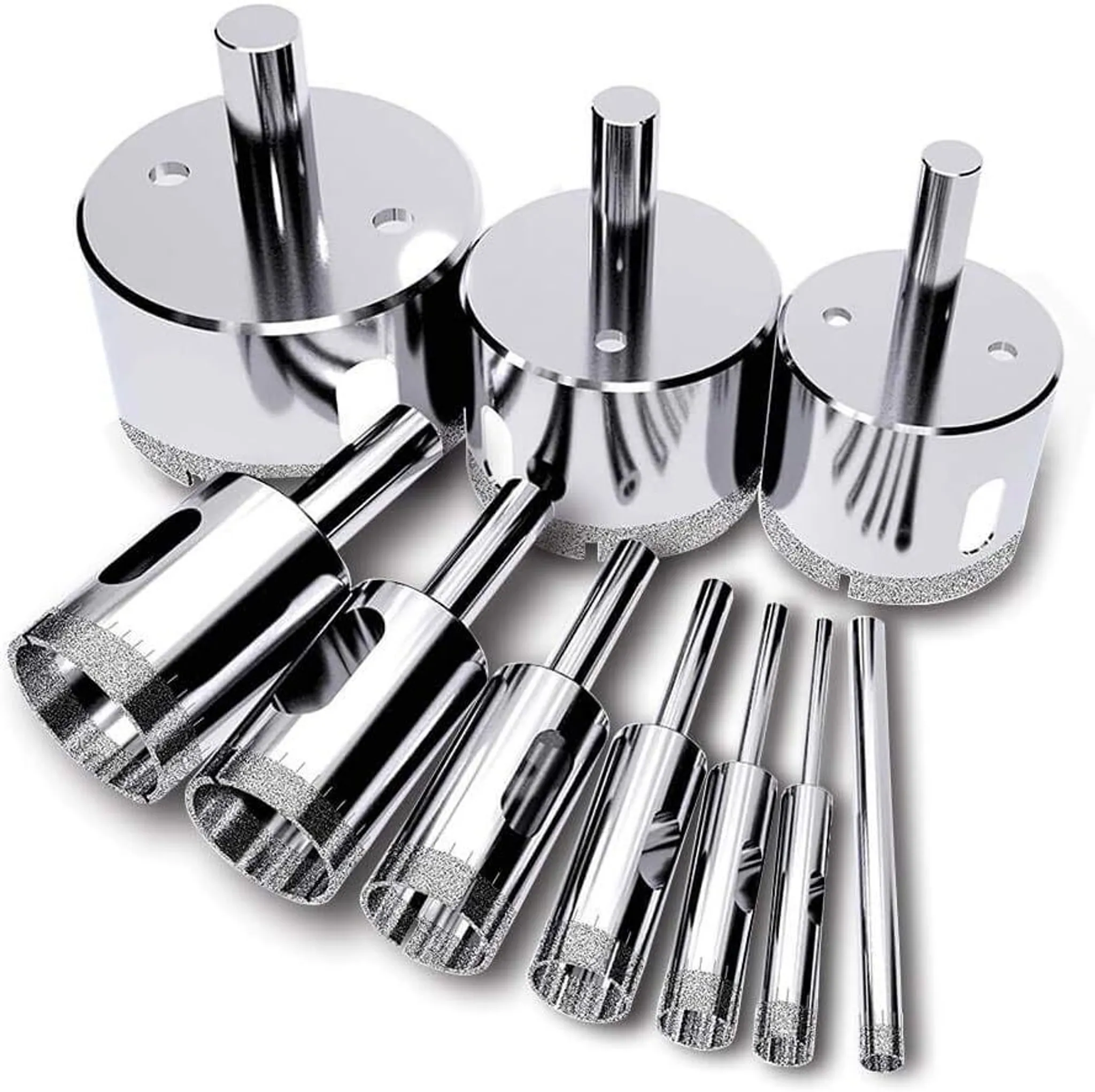 10-teiliges Glasbohrer-set Mit Diamantkernbohrer Für Glas, Porzellan Und Keramik