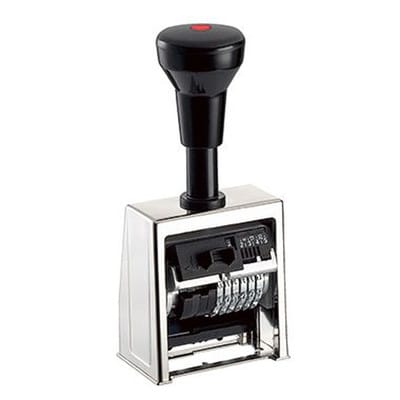 Paginierstempel Numeroteur B6 200300-011 6Räder vercromt/sw