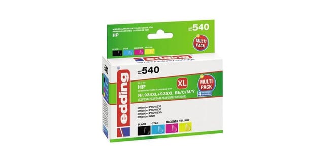 EDD-540 ersetzt HP 934XL/935XL Multipack 4 - BK/C/M/Y - 1x 45 + 3x 12 ml