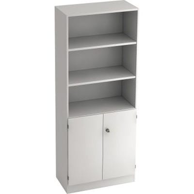 Regalschrank Solid V6770/W/W/SG 5OH weiß/weiß