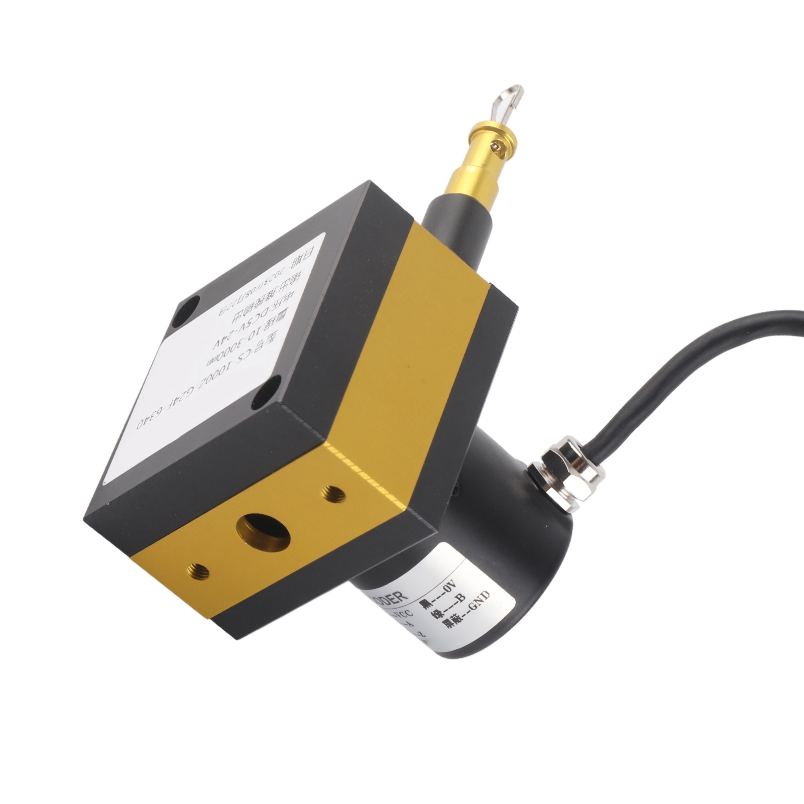 Zugdraht-encoder Mit 38 Mm Durchmesser, Inkrementelle Messung 10–3000 Mm, Kabel-encoder Für Zylinder Und Prüfmaschinen, Stromversorgung Dc 8–24 V