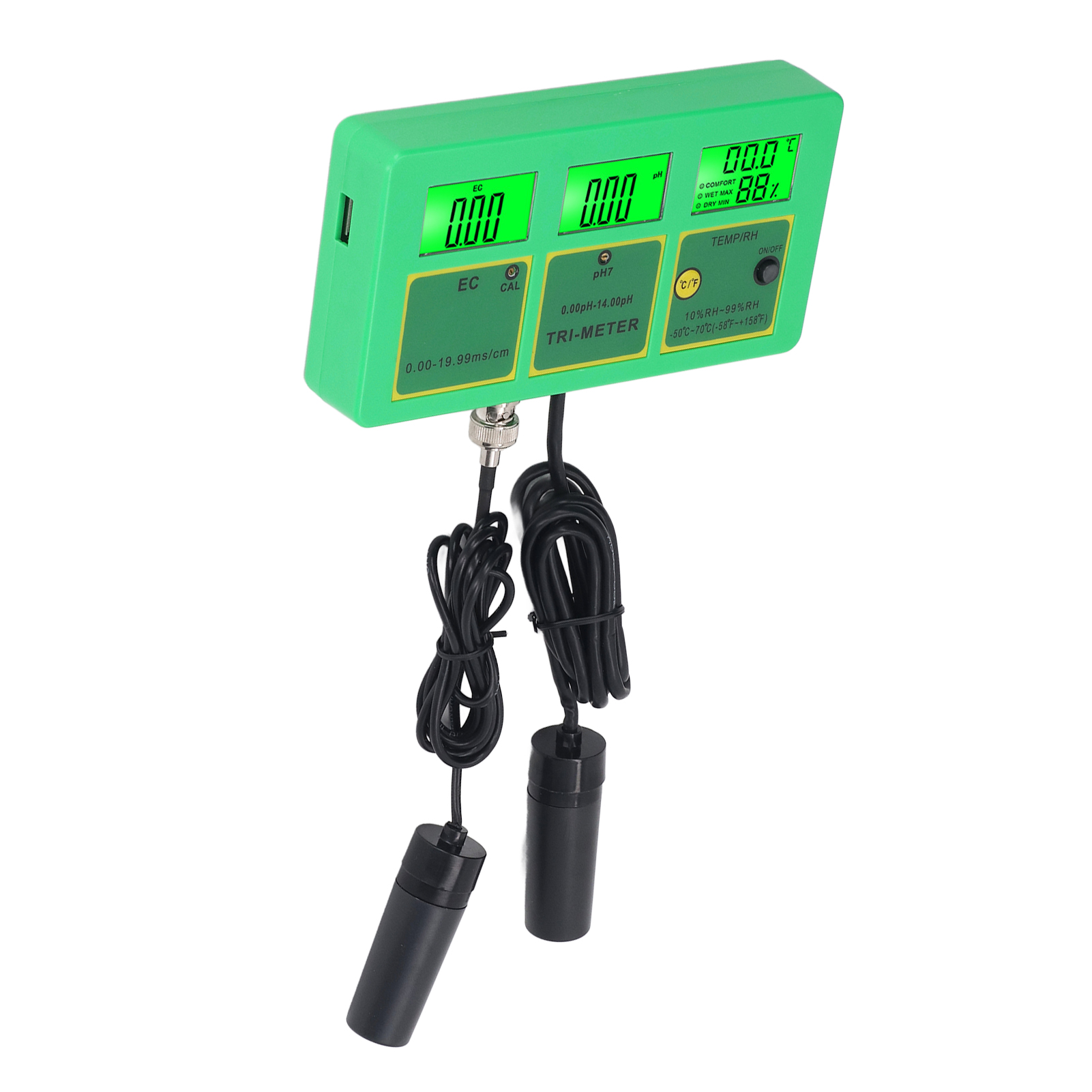 3-in-1-wasserqualitätstester: Ec-wert, Ph-wert, Temperatur, Luftfeuchtigkeit, Lcd-monitor, 230–240 V Eu-stecker, Präzises Messgerät Für Aquarium Und Schwimmbad