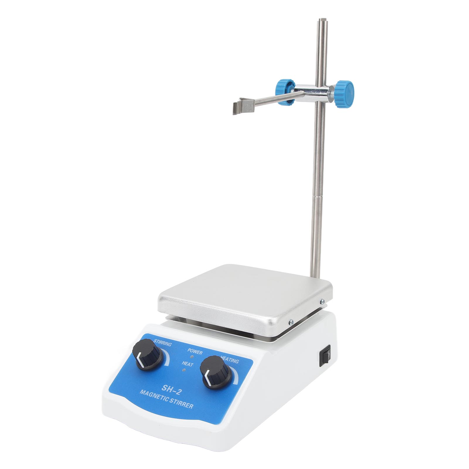 Magnetrührer Mit Heizplatte, Mischer, 350 °c (662 °f), 2000 Ml, 100–1600 U/min, Stufenlose Drehzahlregelung, Für Laborzwecke, Eu-stecker 220 V