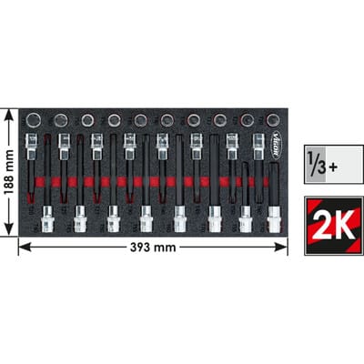 Schraubendreher-Einsatz-Sortiment für TORX® V5095, 26-teilig