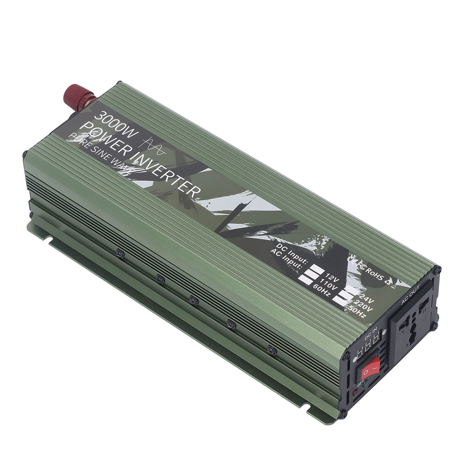 3000w Reiner Sinuswellen-wechselrichter 12v Auf 220v, Solarwechselrichter Für Den Außenbereich Mit Kühlventilator, Kontinuierliche Stromversorgung Für Camping Und Als Notstromversorgung.