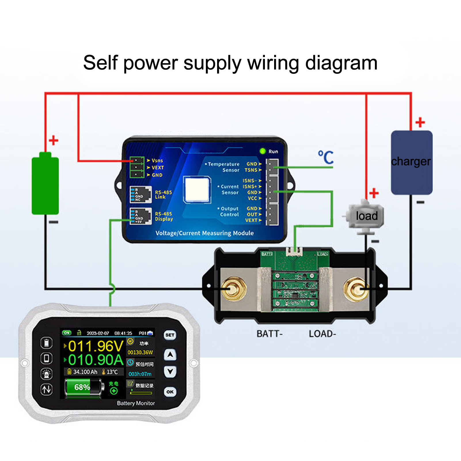 Programmierbare Intelligente Digitale 100a-batterieanzeige Mit Eingebautem Summer, 10-120v Echtzeit-tester Zur Elektrischen Überwachung.