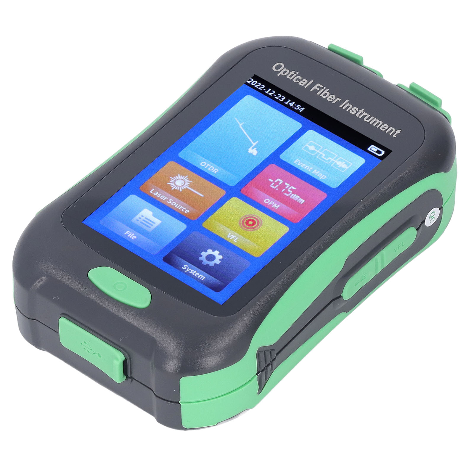 Otdr-glasfaser-tester 1550 Nm, 10 Mw, 80 Km, 20 Db, 3,5"-farb-touchscreen, Optische Fehlerortung, Optisches Leistungsmessgerät, 100–240 V Eu-stecker