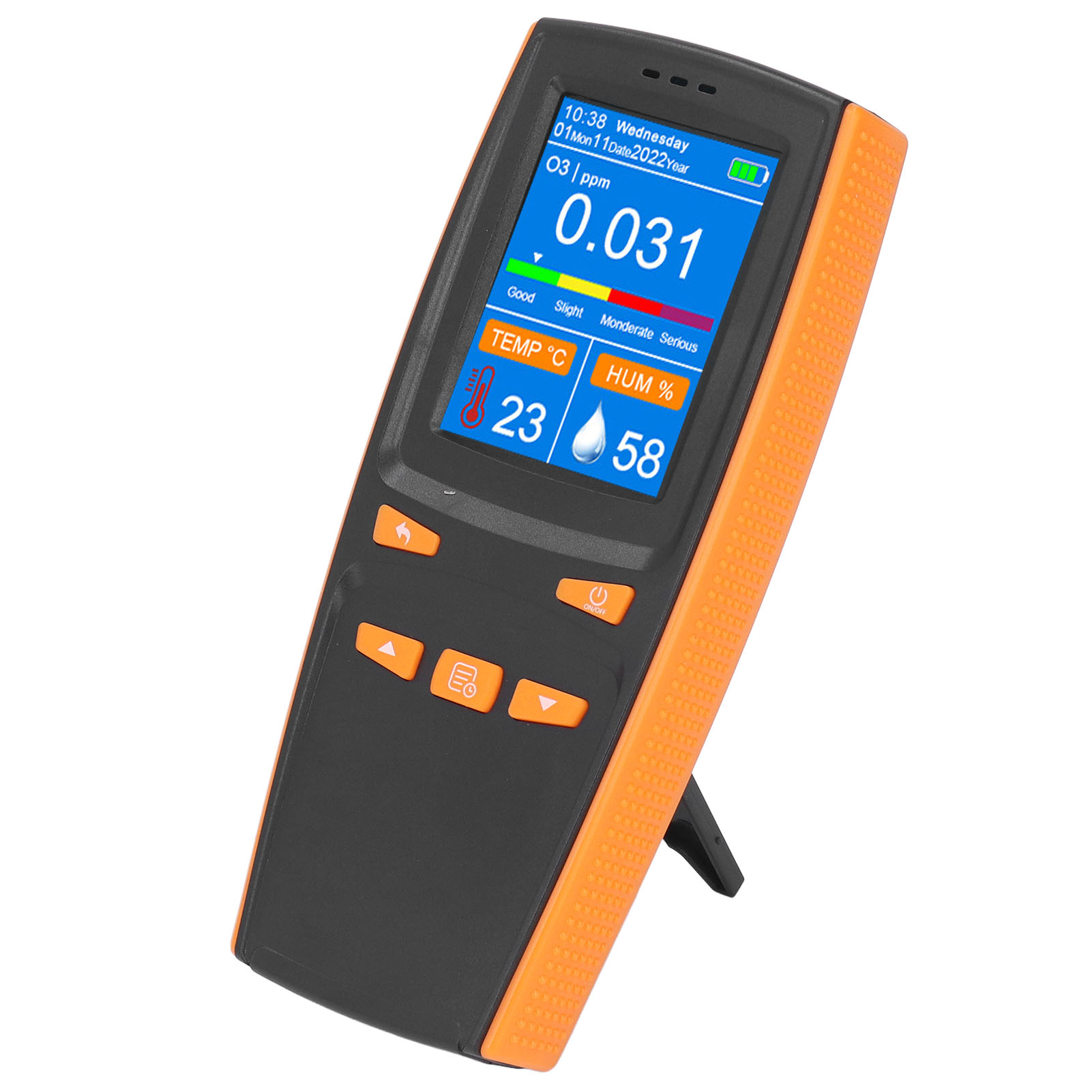 Tragbarer Ozondetektor Mit 320x240 Lcd-bildschirm, Usb-wiederaufladbarem Multifunktionsanalysator, O3-konzentrationsmesser Für Haushalt Und Industrie.