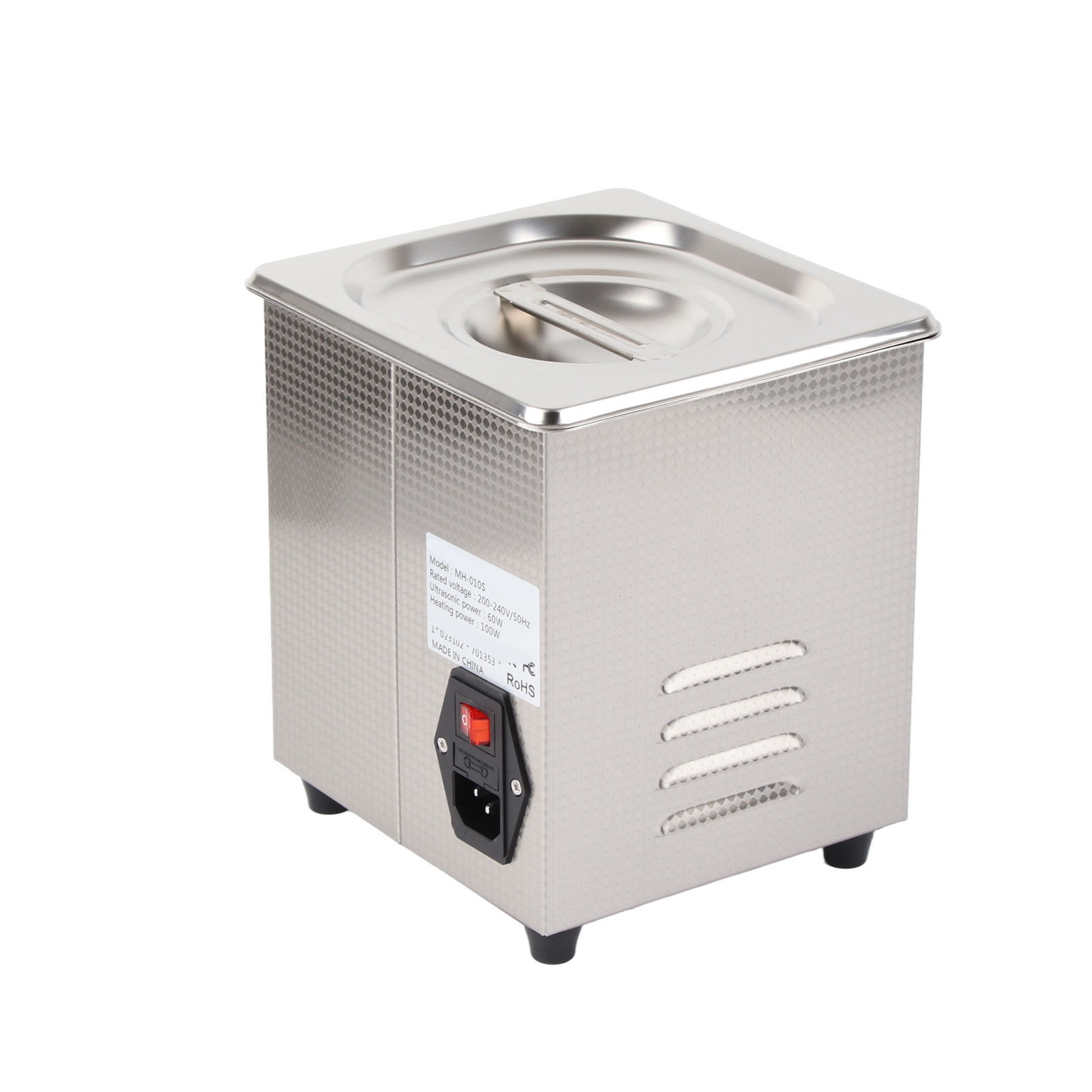 Ultraschallreiniger (40 Khz, 2 L), Edelstahl-reinigungsgerät Für Brillen, Uhren, Schmuck, Kleinteile, Leiterplatten, Eu-stecker (200–240 V)