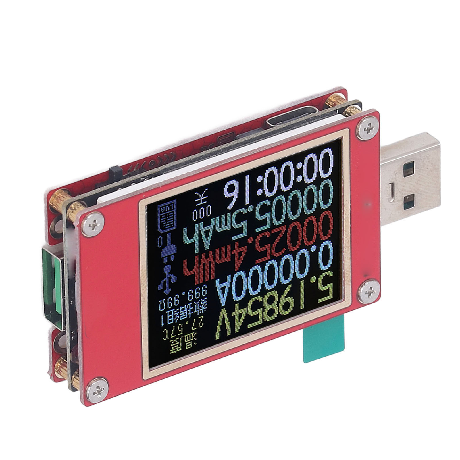 Usb-tester Mit Lcd-display Zur Dynamischen Messung Von Spannung, Stromstärke, Leistung Und Kapazität Pd-ladegerät Voltmeter/amperemeter Typ A Und C Lastüberwachung