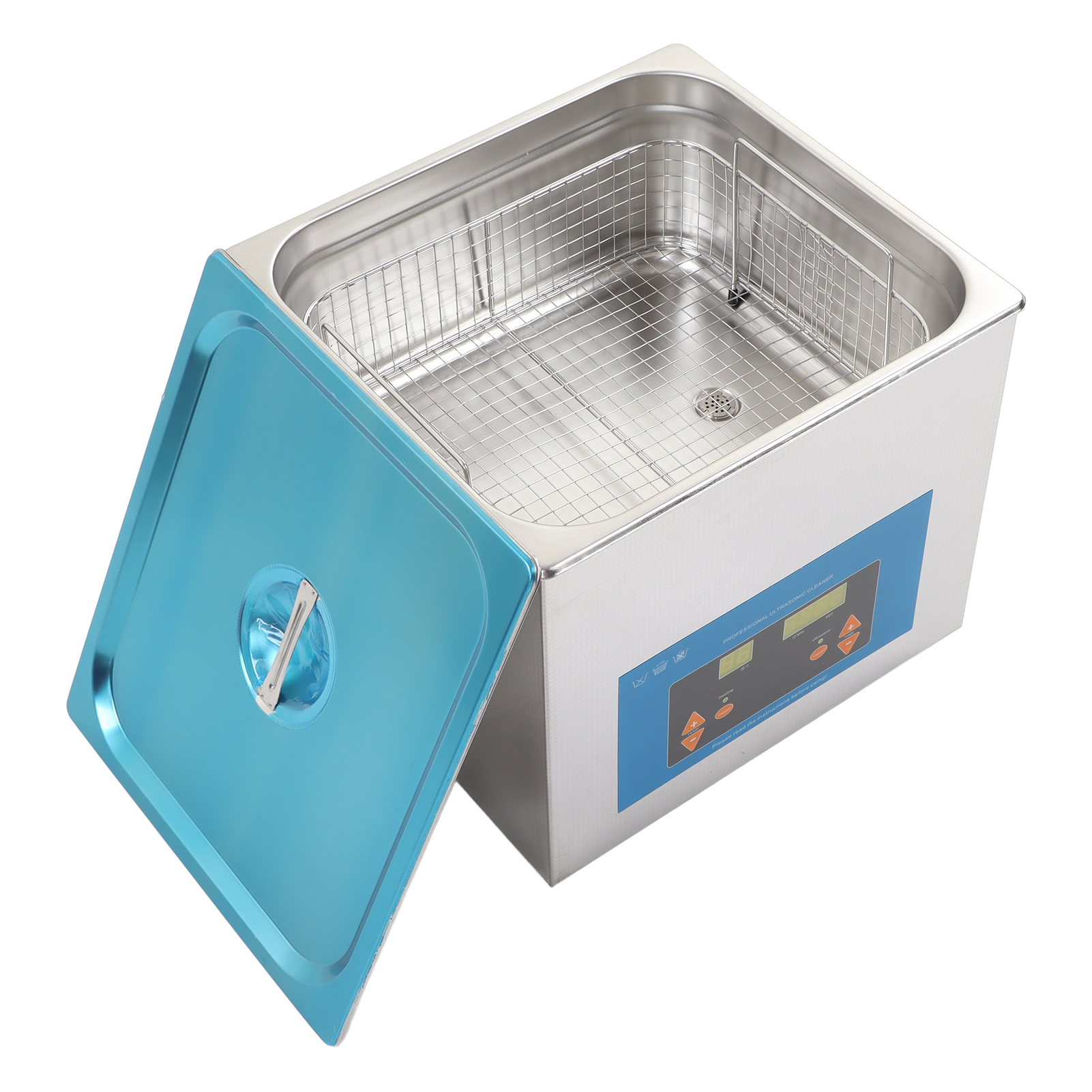 Ultraschallreiniger Aus Edelstahl, 13 Liter, 300 W, Mit Timer Und Heizfunktion, Mechanische Tastensteuerung, 220–240 V, Eu-stecker