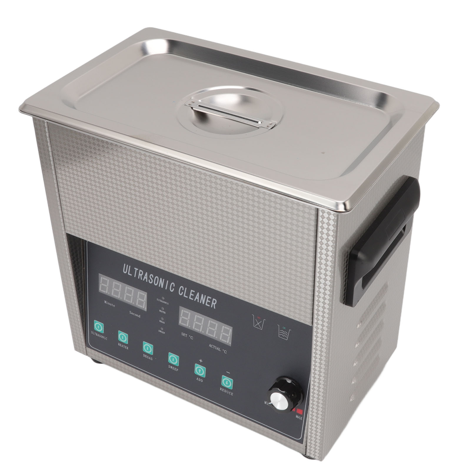 3-liter-ultraschallreiniger, Einstellbare Leistung, Heizfunktion, Edelstahl, Ultraschallreinigungsgerät Für Schmuck, Eu-stecker 220–240 V