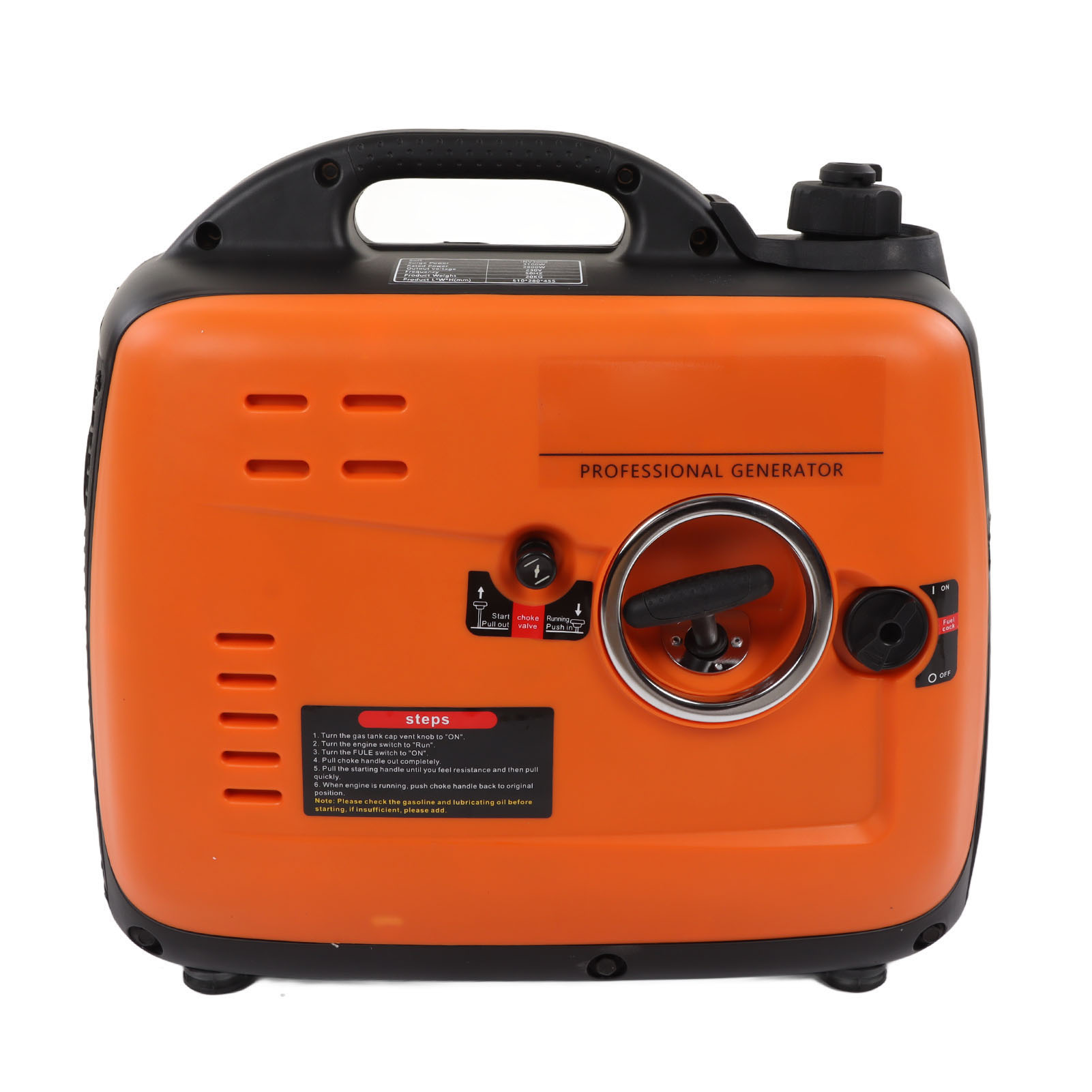 Tragbarer 3-kw-invertergenerator, 4,2-liter-tank, Digitalanzeige, Leiser Betrieb, Benzinbetrieben, Für Zuhause Und Wohnmobil, 230-v-eu-stecker