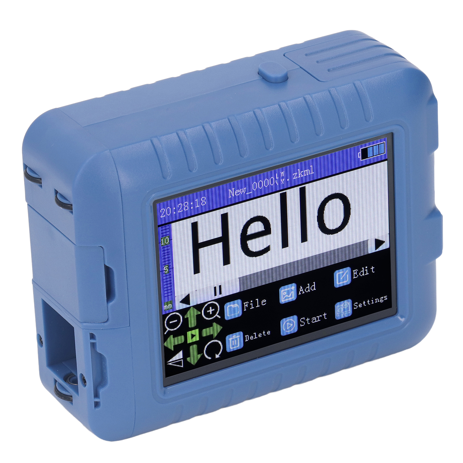 Tragbarer 12,7-mm-thermodrucker, Blau, Usb-c, Einstellbare Dpi, Qr-code-druck, 2000-mah-akku, Mini-etikettendrucker