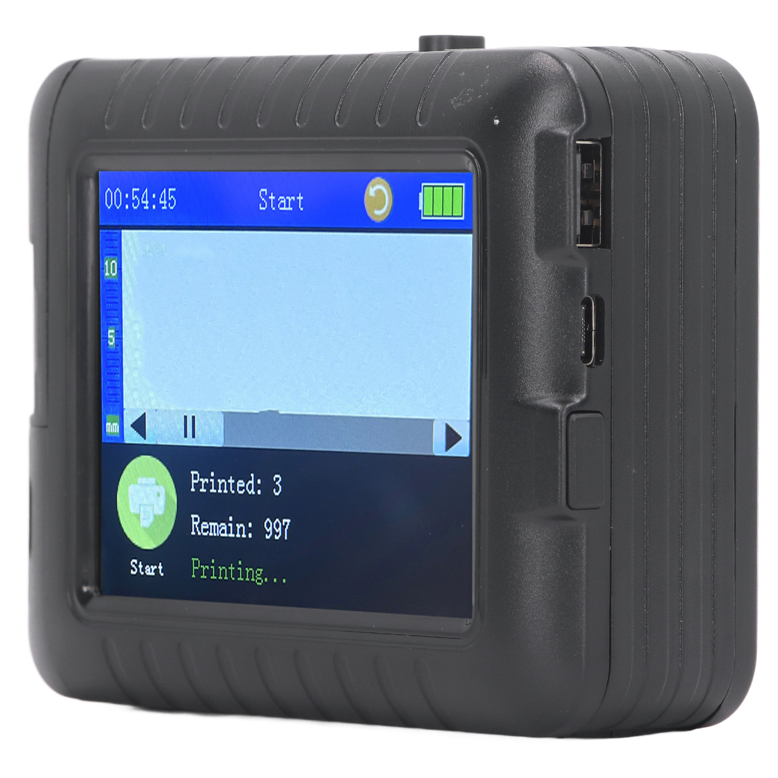 Tragbarer Tintenstrahldrucker, Mini-smart-gun, 3,5-zoll-hd-touchscreen, Mehrsprachig, Mit Schwarzer Tintenpatrone Für Etiketten