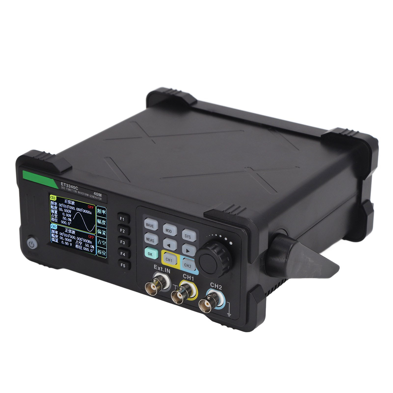 2-kanal-40-mhz-dds-signalgenerator Mit 200 Ms/s Abtastrate Und Frequenzzähler, Wechselstrom 110–240 V, Eu-stecker