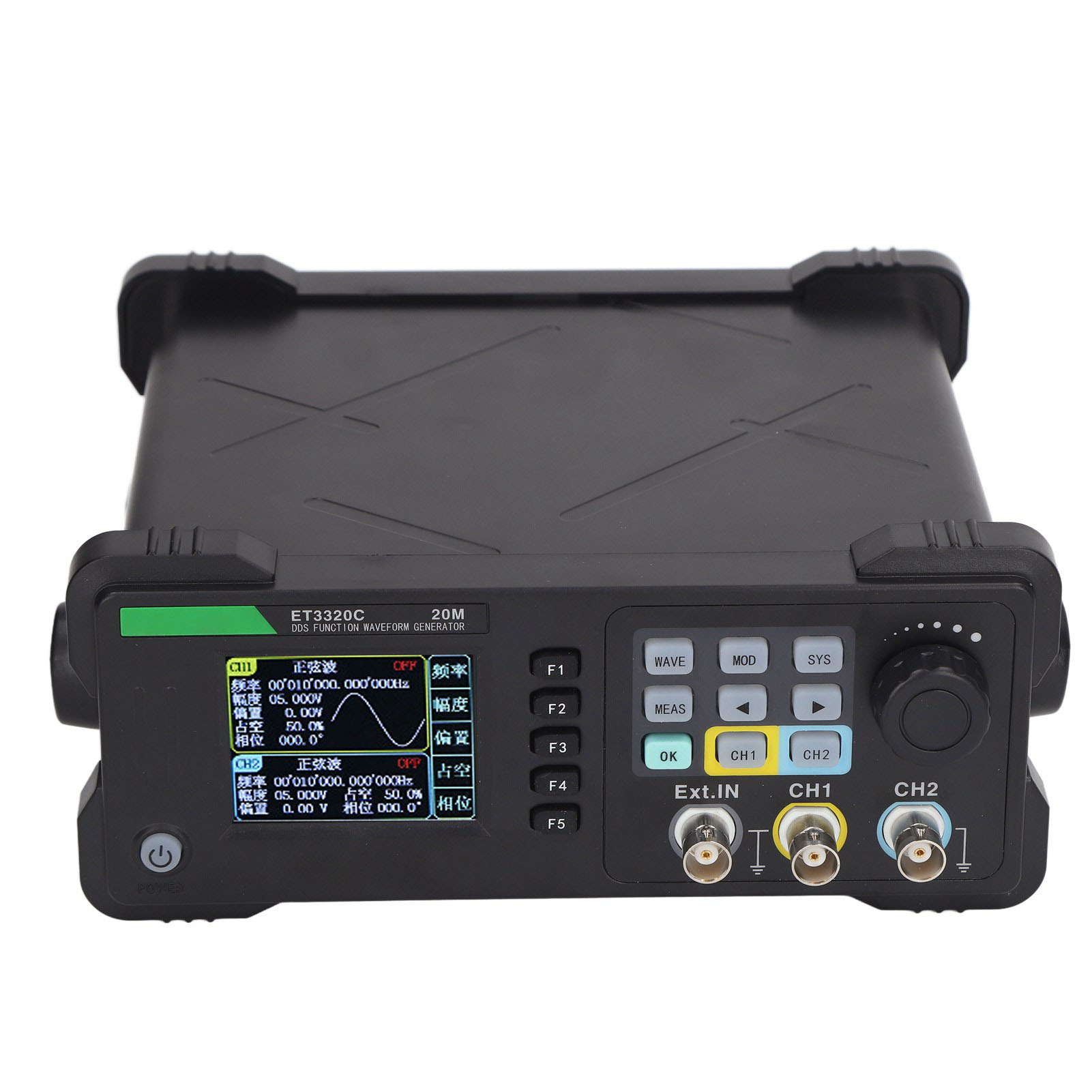Hochpräziser 2-kanal-dds-signalgenerator, Beliebiger Frequenzzähler 200 Msa/s 20 Mhz, Wellenmesser, Netzteil Mit Eu-stecker Ac 110–240 V.