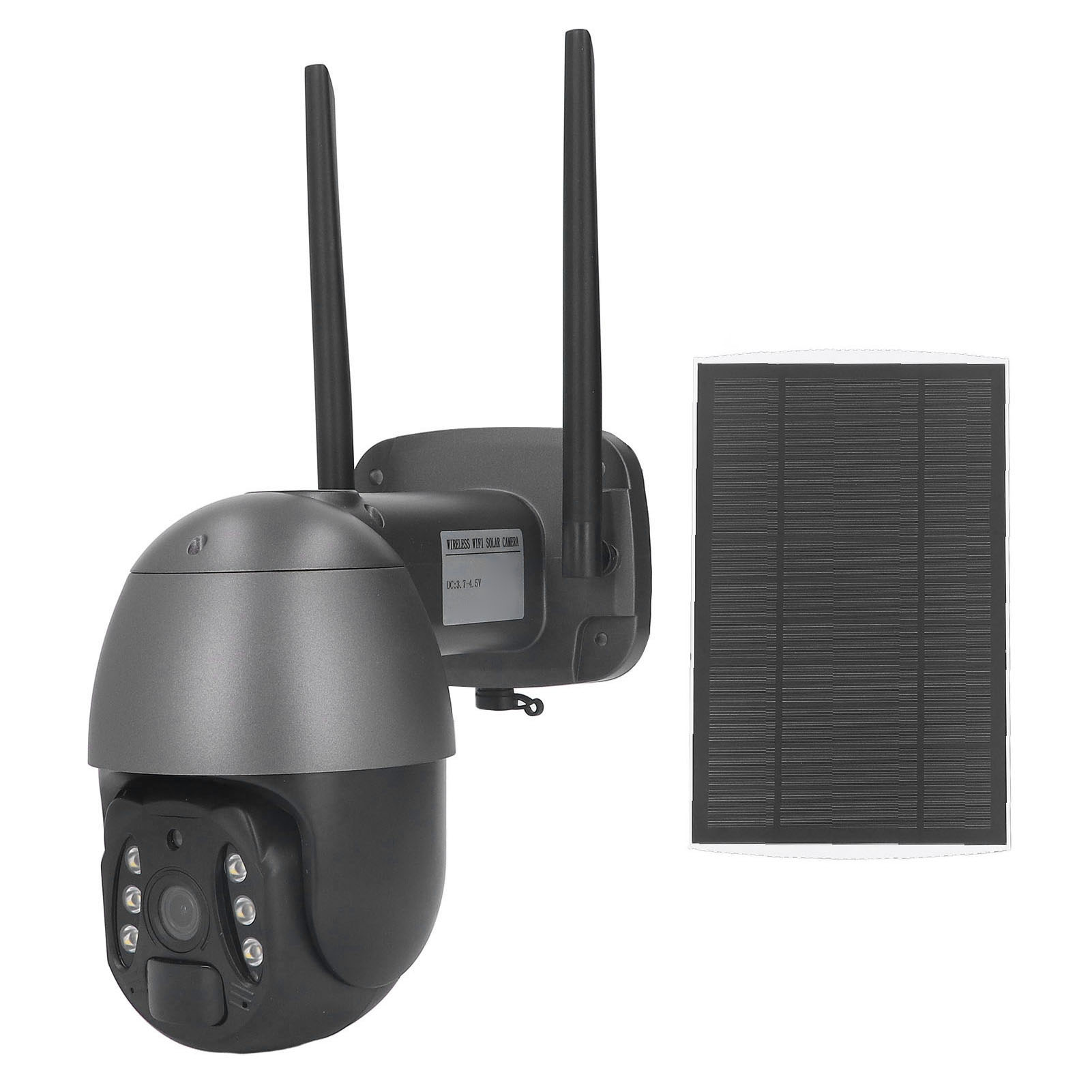 Ip66 Wasserdichte, Kabellose Sicherheitskamera, Solarbetrieben, 2-mp-bild, 1080p-video, Einstellbarer Winkel, Wlan, Ki-erkennung
