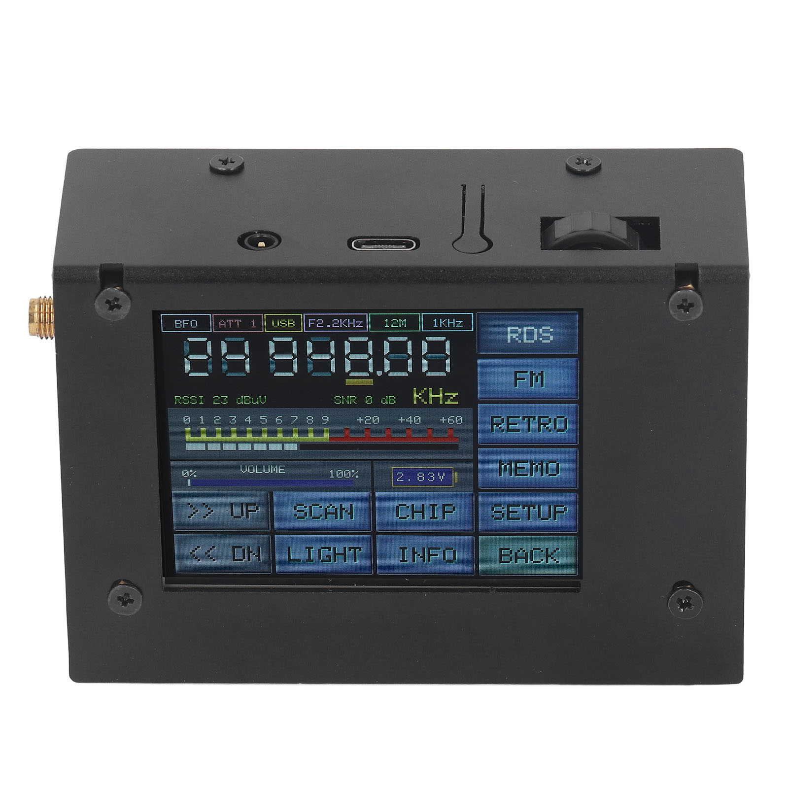2,8-zoll-farb-touchscreen, Digitales Dsp-radio, Ukw-, Lw-, Mw- Und Mw-kurzwellenempfänger, 2500-mah-akku, Tragbares Radio