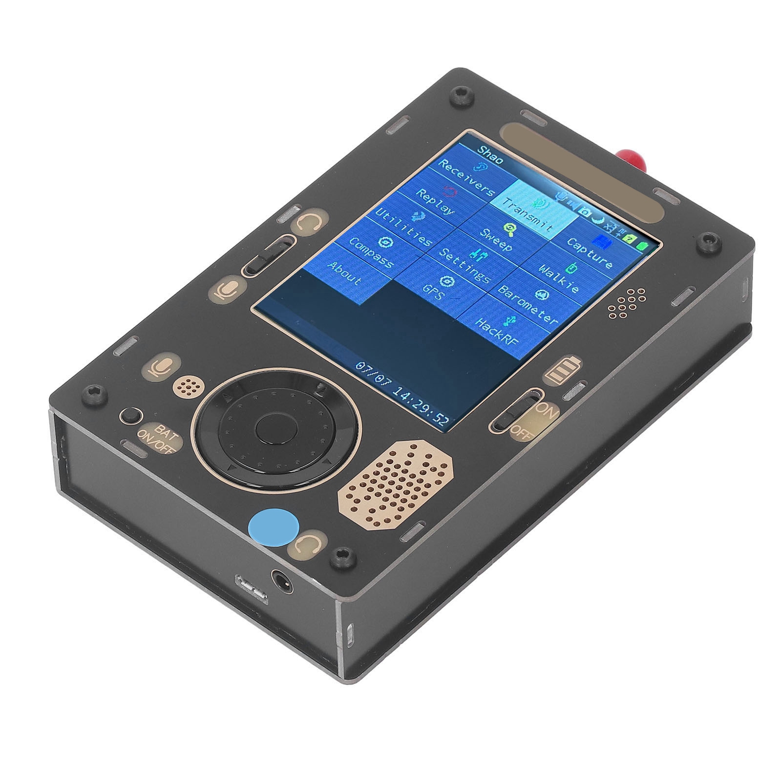 1-mhz- Bis 6-ghz-sdr-transceiver, 3,2-zoll-tft-touchscreen, Mit Mikrofon, Barometer, Kompass Und Gps-empfänger