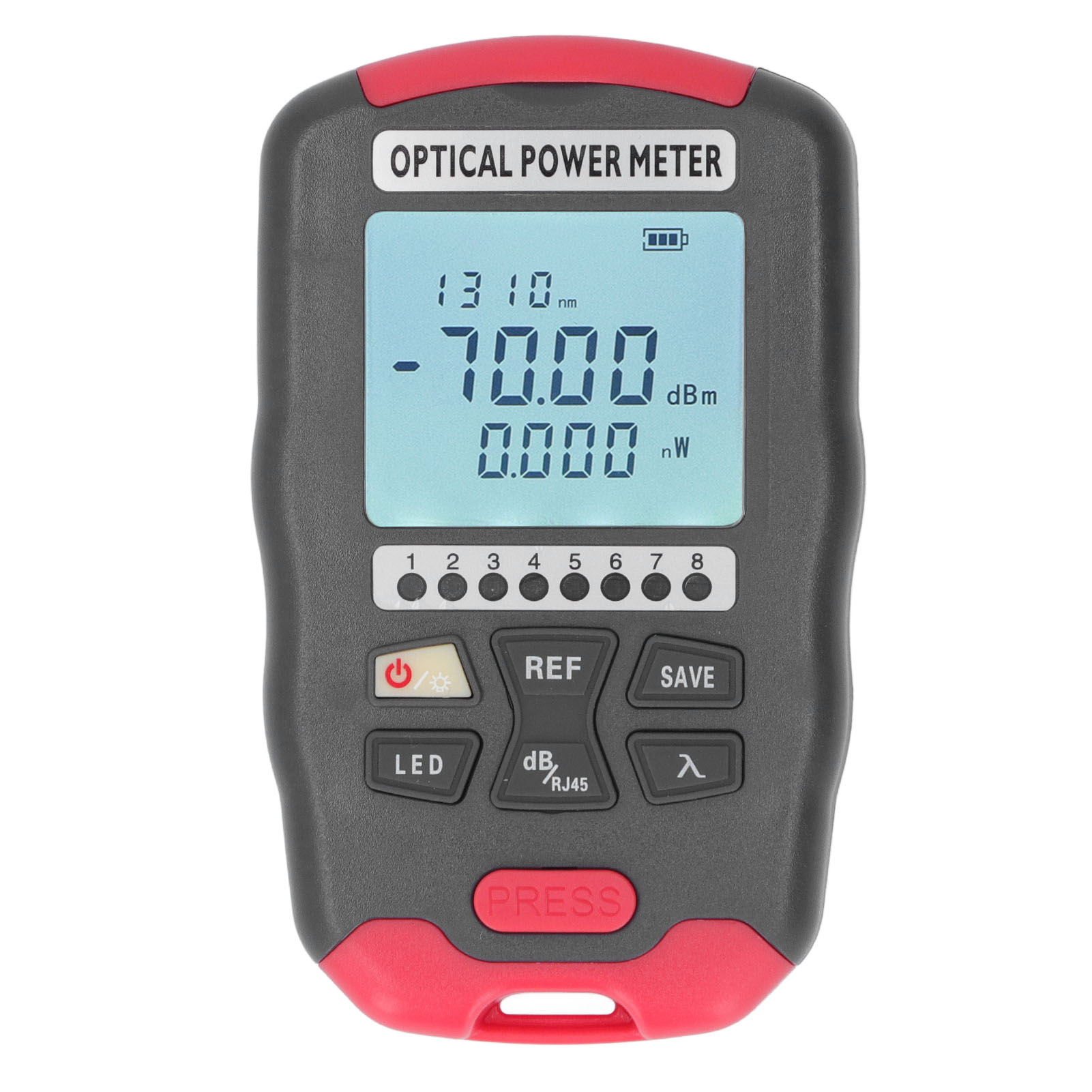 Ftth-glasfaser-set Mit Rotem Stift (50 Km), Optischem Leistungsmesser, Seitenschneider, Abisolierzange, Zange Und Schraubenschlüssel