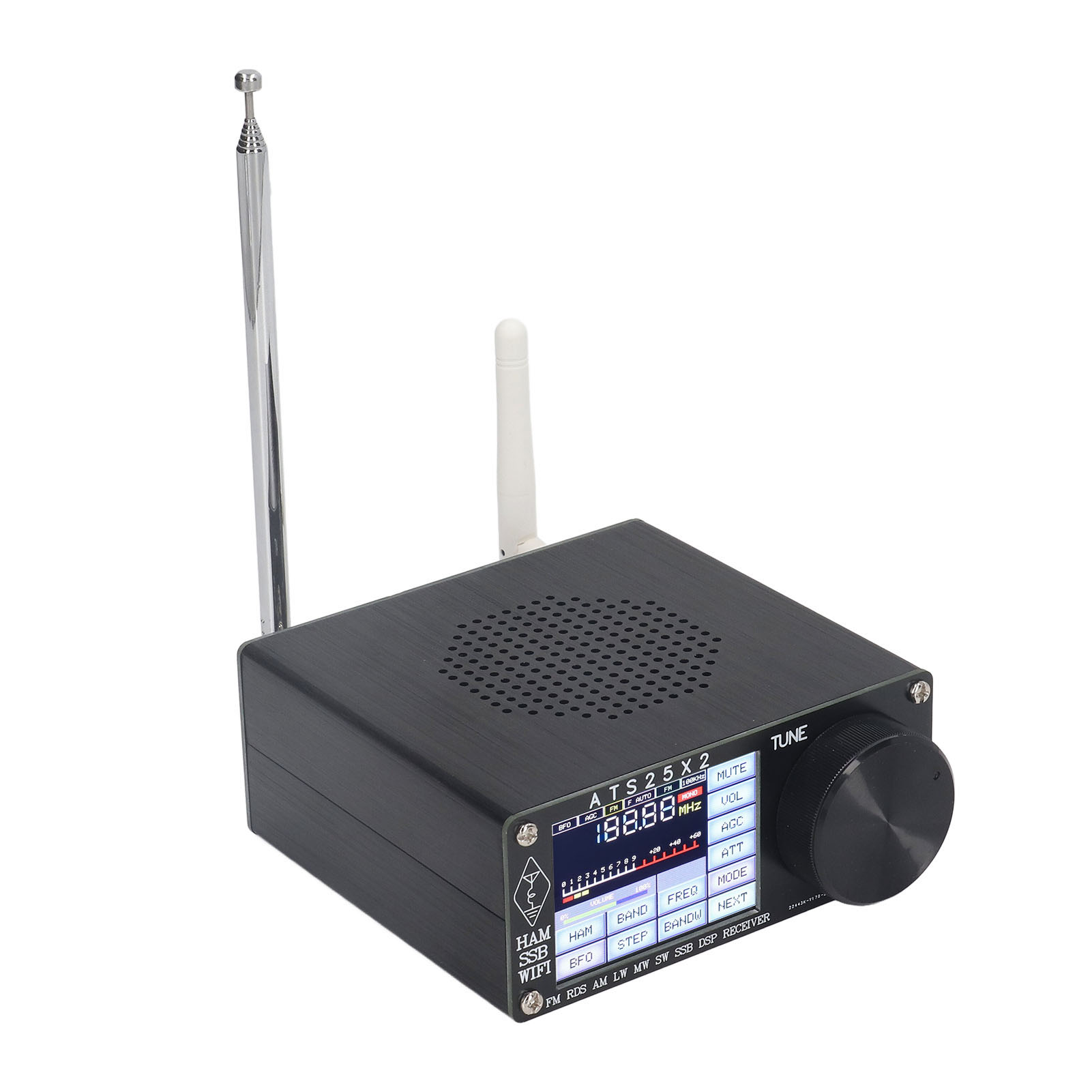 Ats25x2 Dsp-radioempfänger, Kurzwelle, Vollband, Mehrere Betriebsarten, Spektrumsuche, Integrierter Scanner
