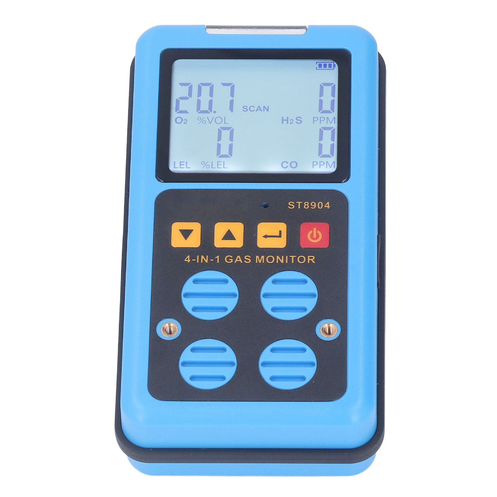 4-in-1-gasdetektor Für Co, H₂s Und O₂ (untere Explosionsgrenze), Präzise Messung, Akustischer, Optischer Und Vibrationsalarm, Hintergrundbeleuchtetes Display, Tragbarer Sicherheitsanalysator