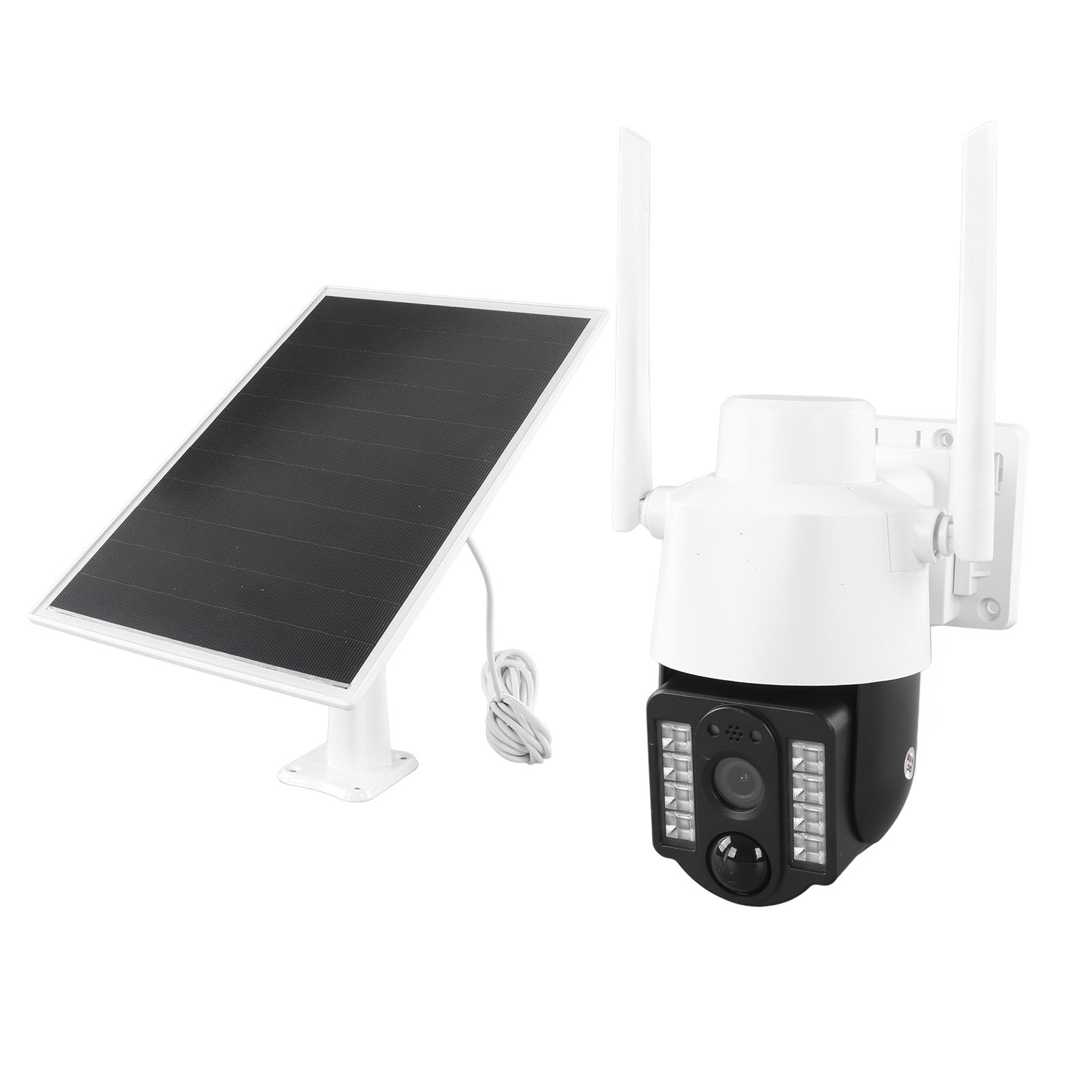 4g 2mp Außenüberwachungskamera, Panoramaansicht, Solarpanel, Farbnachtsicht, Ip65 Wasserdicht, Pir-bewegungsmelder, Europäische Version