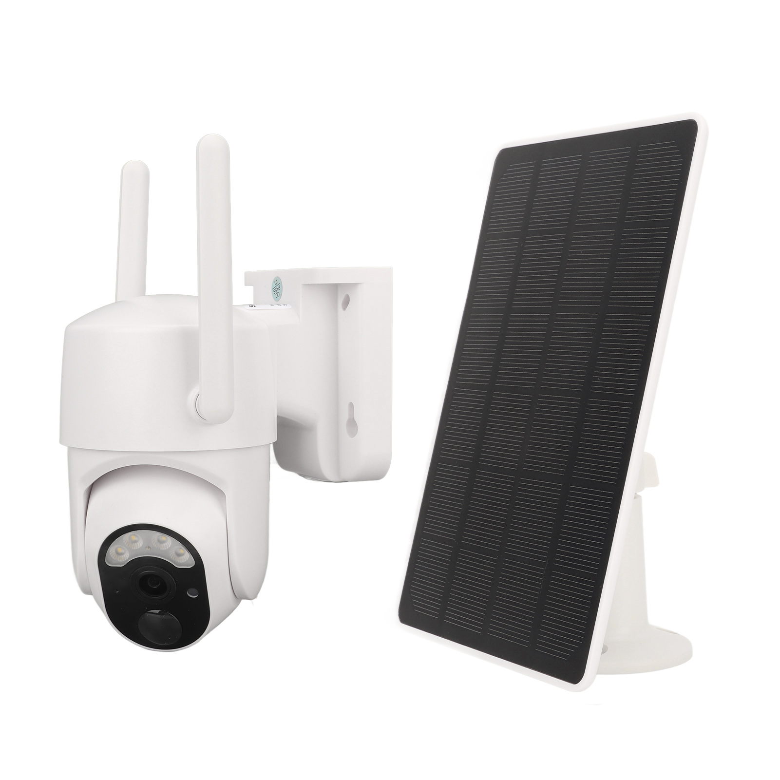3mp Solar-überwachungskamera, 2k-video, Einstellbarer Winkel, Zwei-wege-gegensprechanlage, Ip65 Wasserdicht, Wlan, Kabellos.