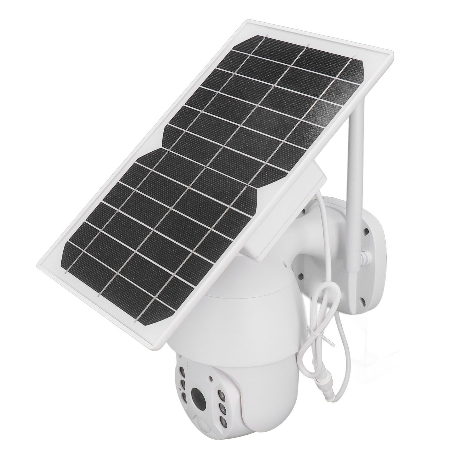2-megapixel-solar-überwachungskamera, 2,4-ghz-wlan, 1080p-auflösung, Farbnachtsicht Mit Scheinwerfer, Zwei-wege-audio, Ip66 Wasserdicht