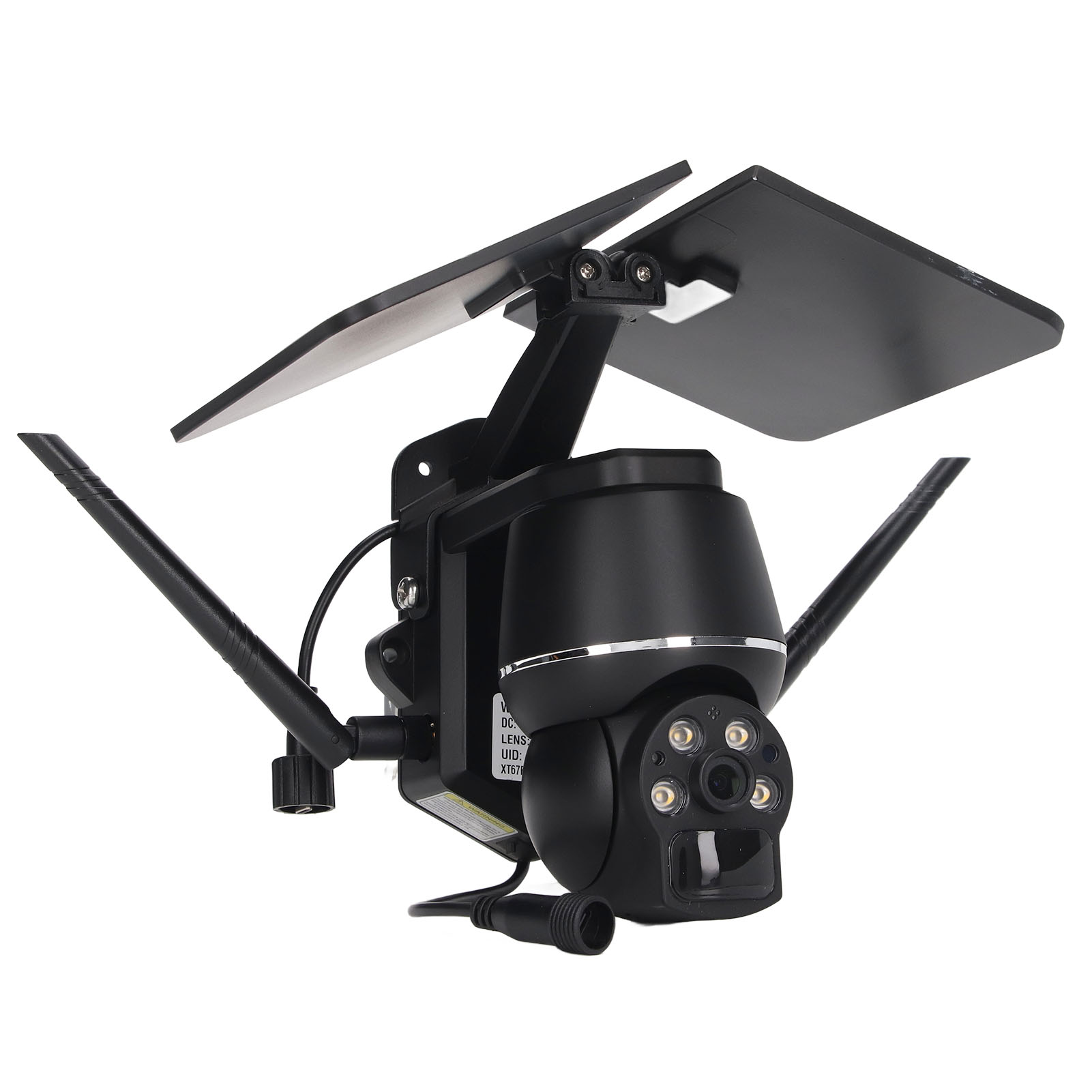 1080p 3mp 360° Solarbetriebene Wlan-überwachungskamera Für Den Außenbereich, Ip65 Wasserdicht, 2,4 Ghz