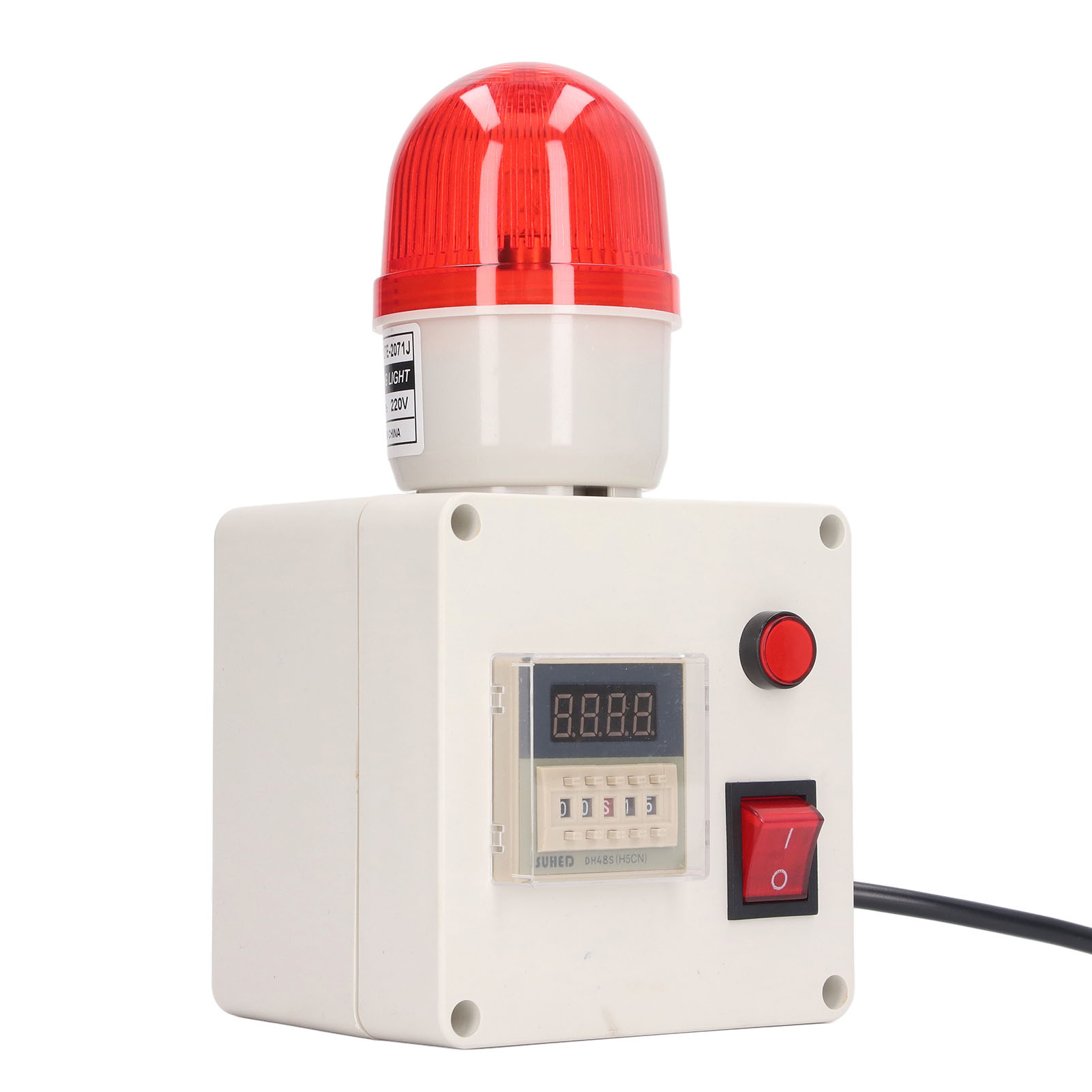 90-db-alarmsirene Mit Zeitverzögerung, Kontrollleuchte Und Akustischem Signal, 220-v-eu-stecker, Industrielle Sicherheitsvorrichtung