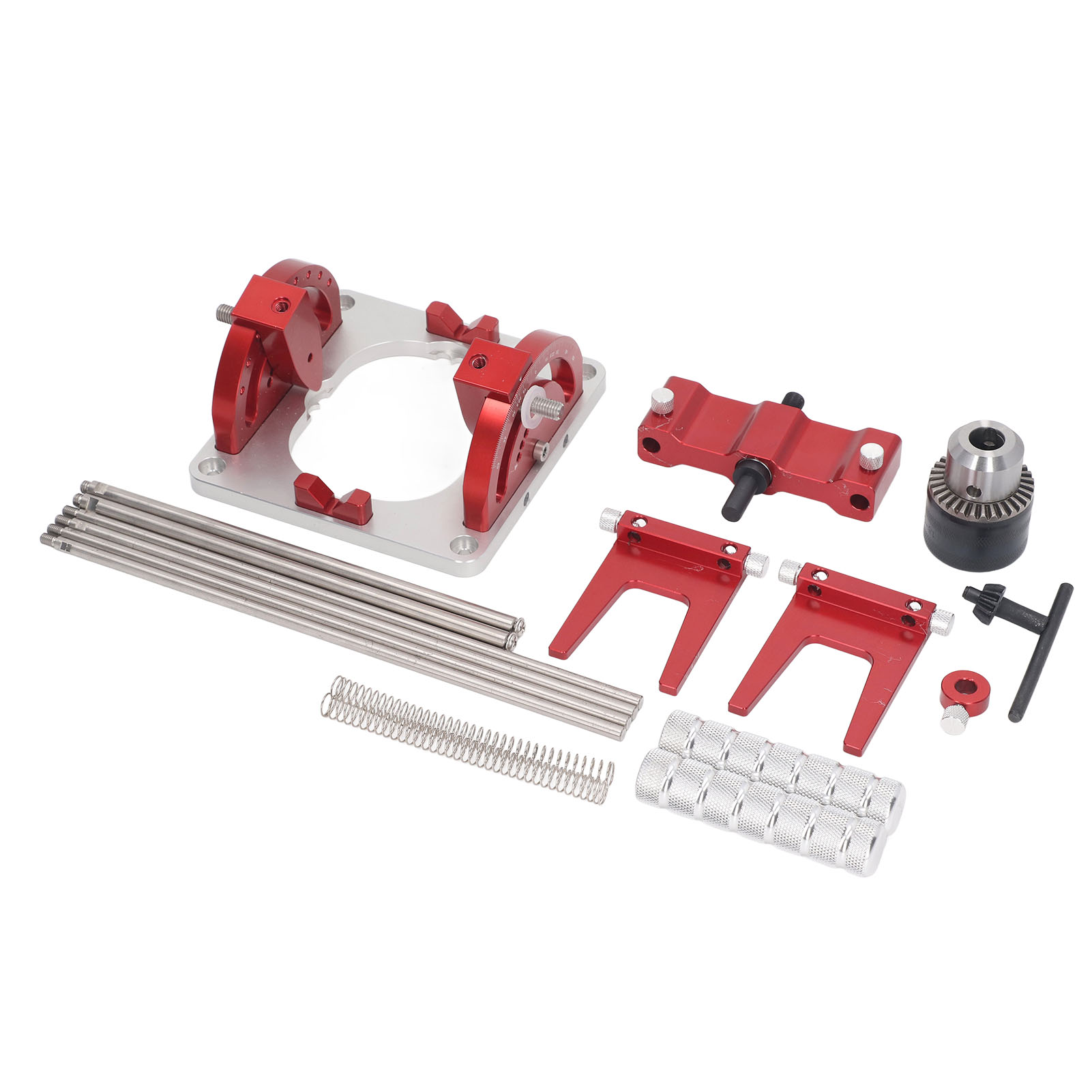 Verstellbare Aluminium-bohrschablone, Positionierhilfe Für Die Holzbearbeitung, Präzisionsbohrwerkzeug, Bohrschraubstockaufsatz, Heimwerkerzubehör Für Die Holzbearbeitung.