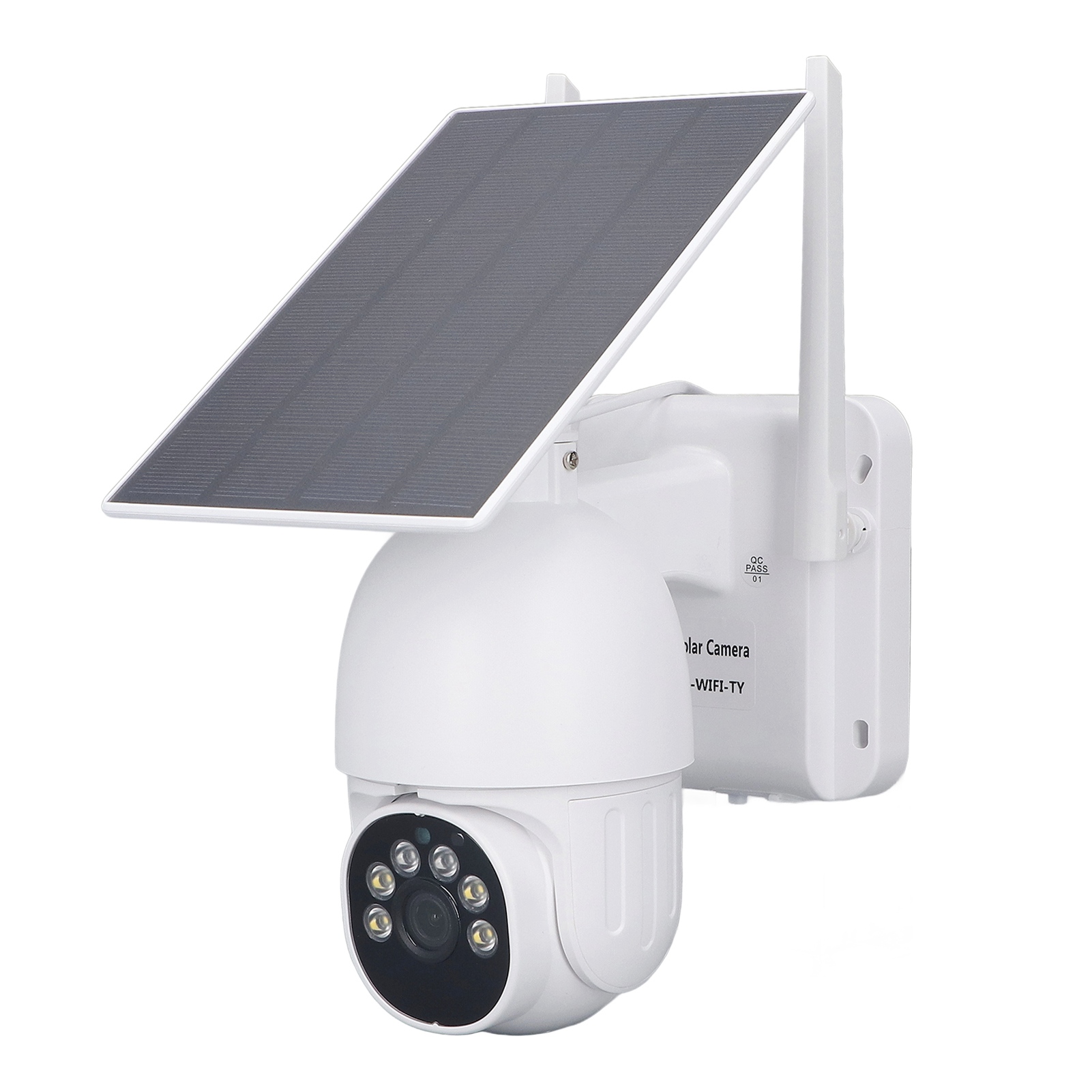 2-megapixel-1080p-hd-solar-überwachungskamera Mit Farbnachtsicht, Gegensprechanlage, Wasserdicht, Wlan-fähig Für Haus Und Teich