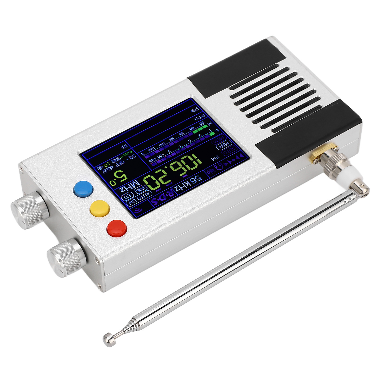 Tragbarer Digitaler Fm/am-kurzwellenradioempfänger Mit Lcd-bildschirm, Wiederaufladbarem Akku, Vollbandempfang, Manuellem Tuner Und Eingebautem Lautsprecher.