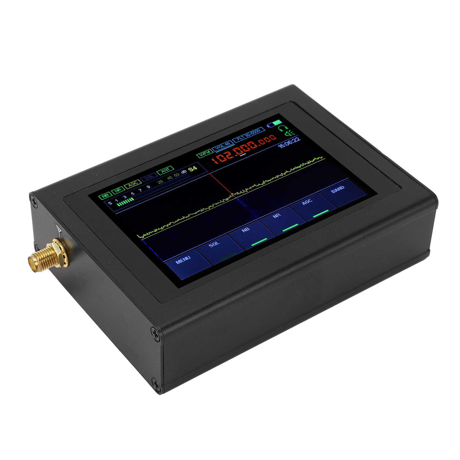 Sdr-dsp-radioempfänger 250 Mhz–50 Ghz, 2 Ghz–4 Ghz, Kurzwelle, 3,5-zoll-ips-touchscreen Mit Antenne