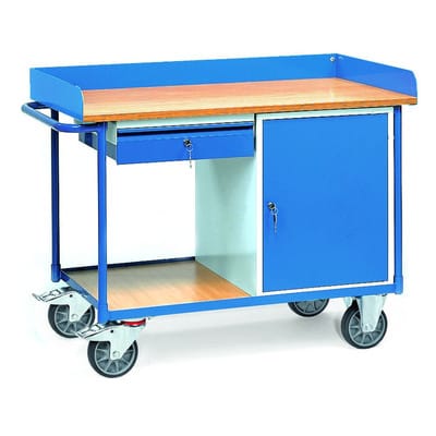 Werkstattwagen 2436, 2 Ebenen, Schublade, Flügeltür, Tragkraft 600kg