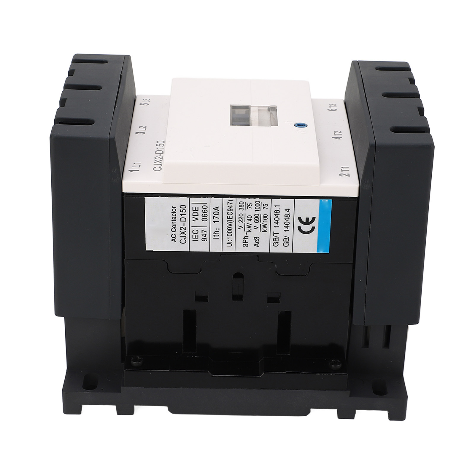 Dreipoliger Schütz 220 V 150 A, Kupferspule 3p 1no 1nc, Silberkontakte, Wechselstrom 50/60 Hz