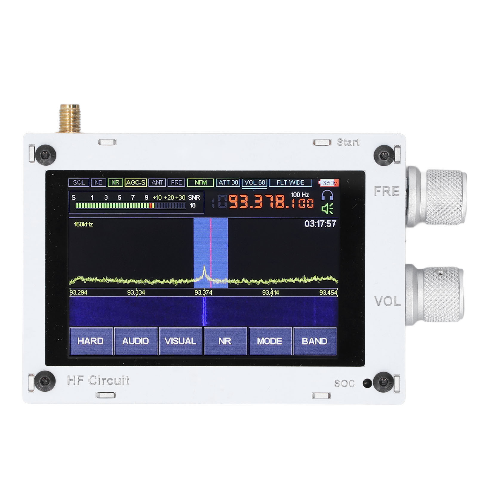3,5-zoll-lcd-touchscreen-sdr-dsp-radioempfänger, 50 Khz–2 Ghz, Aluminiumlegierung Mit Wärmeableitung, Kurzwelle